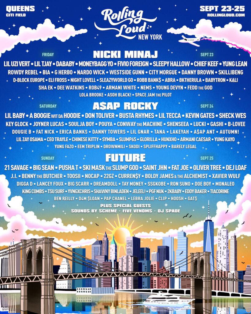 Rolling Loud Shares Lineup For Rolling Loud New York 2022; Nicki Minaj,  A$AP Rocky, and Future to Headline 