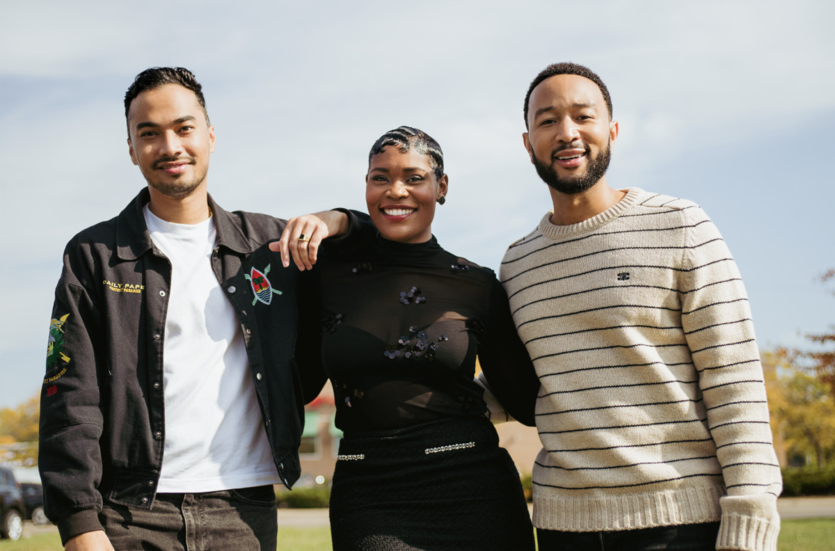 John Legend, Michaël Brun, and Rutshelle Guillaume